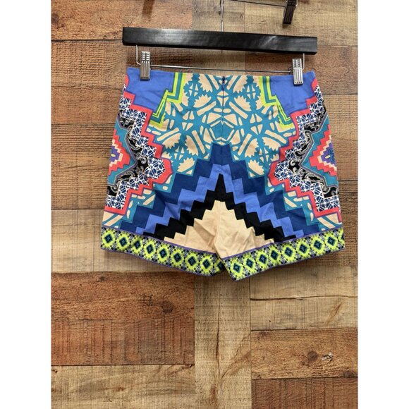 Flying Tomato Printed Shorts M Hot Pants Multicolor Geometric Pattern - Picture 2 of 6